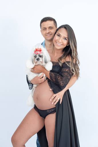 ensaio gestante com pet