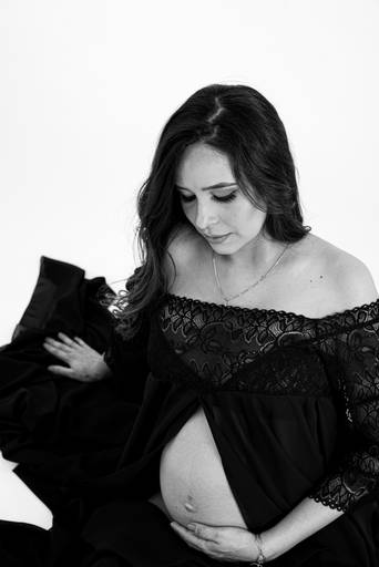 Ensaio gestante estúdio esperando Beatriz