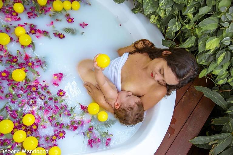 Helena ensaio Bath Milk 1 ano