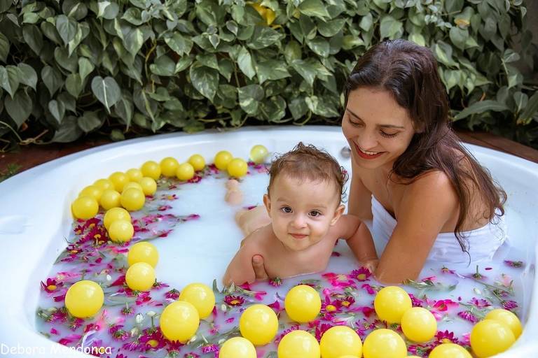 Helena ensaio Bath Milk 1 ano