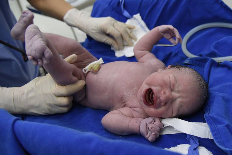 Foto de parto chegada Lais 