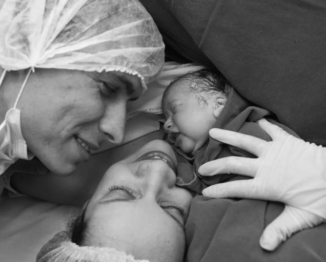 Foto de parto chegada Lais