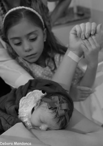 Foto parto chegada Alice