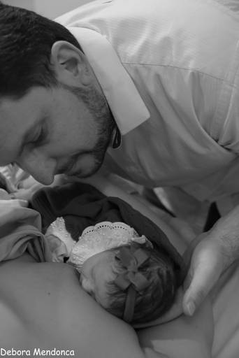 Foto parto chegada Alice