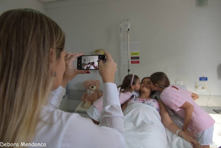 Foto parto chegada Alice