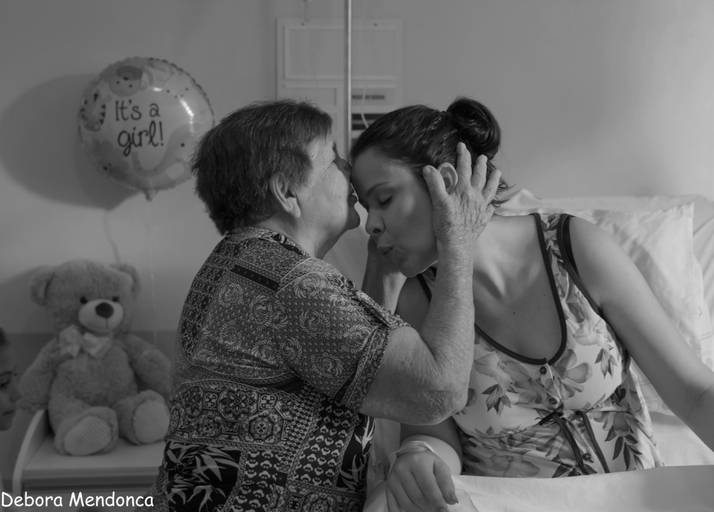 Foto parto chegada Alice