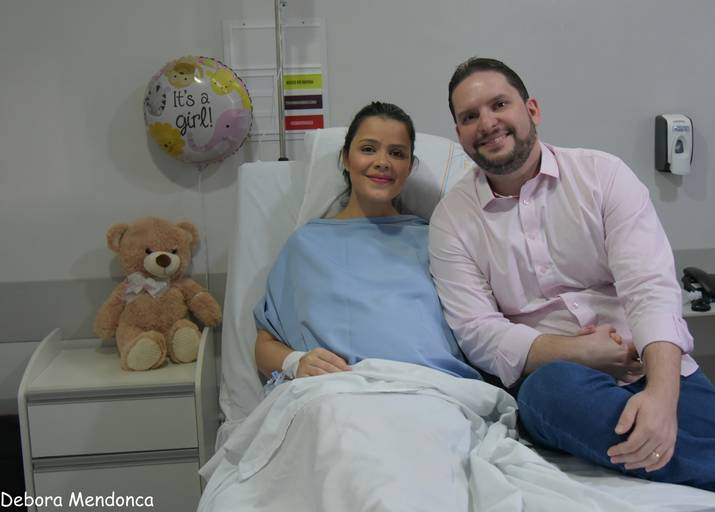 Foto parto chegada Alice