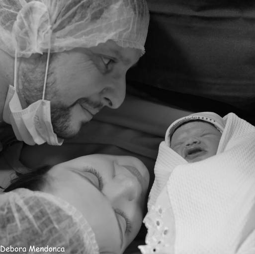 Foto parto chegada Alice