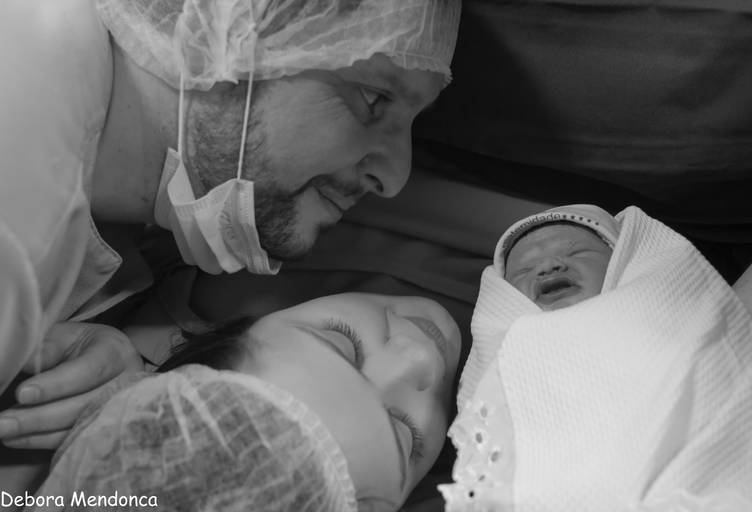 Foto parto chegada Alice