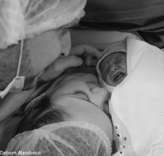 Foto parto chegada Alice 