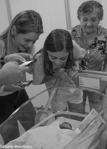 Foto parto chegada Alice