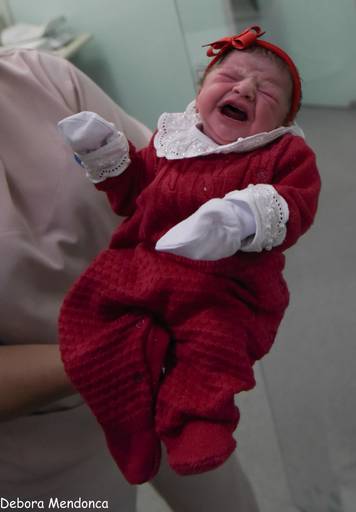 Foto parto chegada Alice