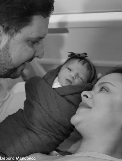 Foto parto chegada Alice