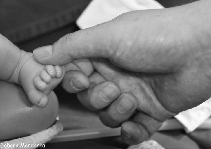 Foto parto chegada Arthur