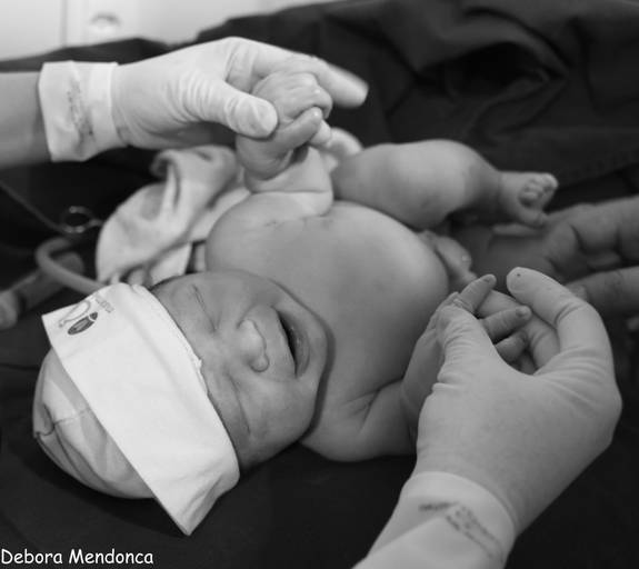 Foto parto chegada Arthur