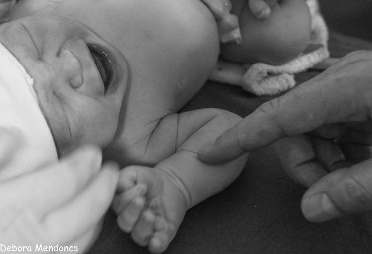 Foto parto chegada Arthur