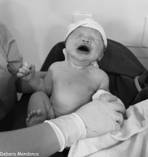 Foto parto chegada Arthur