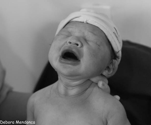 Foto parto chegada Arthur