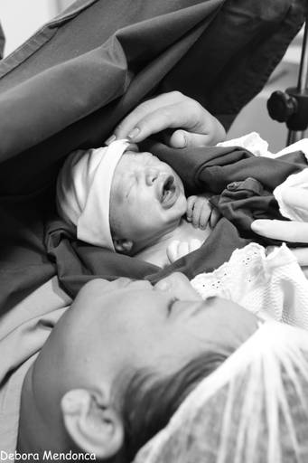 Foto parto chegada Arthur