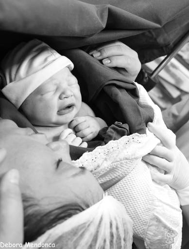 Foto parto chegada Arthur