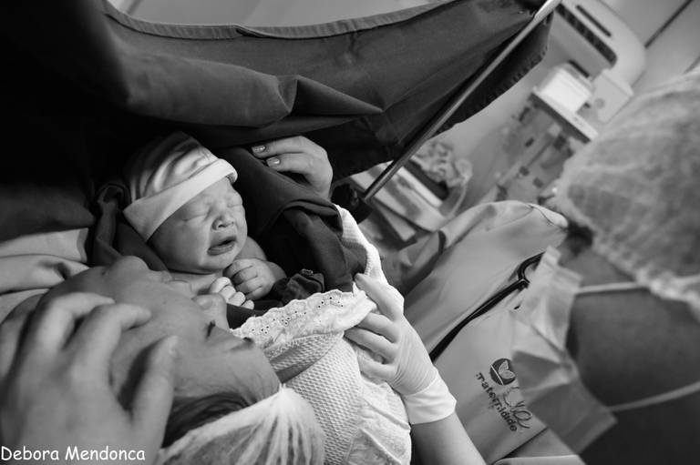 Foto parto chegada Arthur