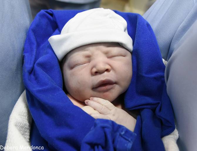 Foto parto chegada Arthur