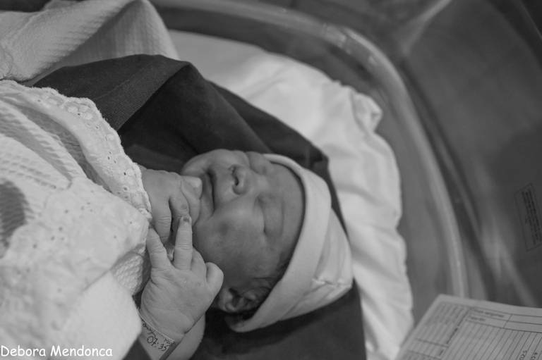 Foto parto chegada Arthur