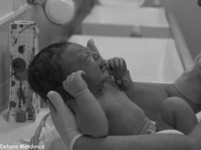 Foto parto chegada Arthur