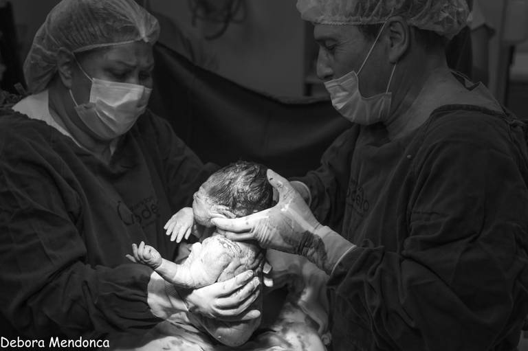 Foto de parto chegada Vitoria