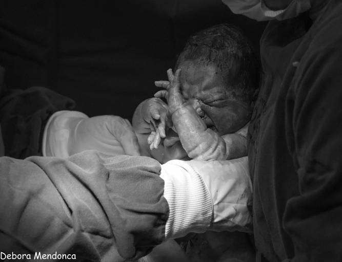 Foto de parto chegada Vitoria 