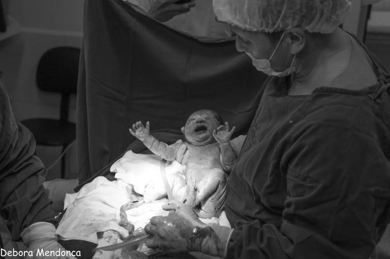 Foto de parto chegada Vitoria