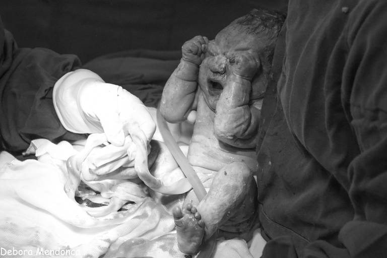 Foto de parto chegada Vitoria