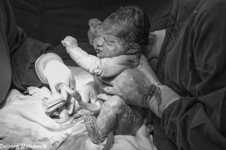 Foto de parto chegada Vitoria