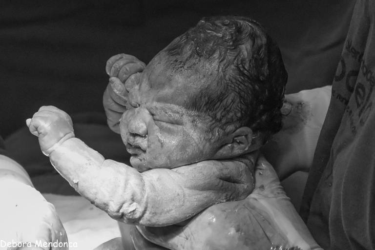 Foto de parto chegada Vitoria