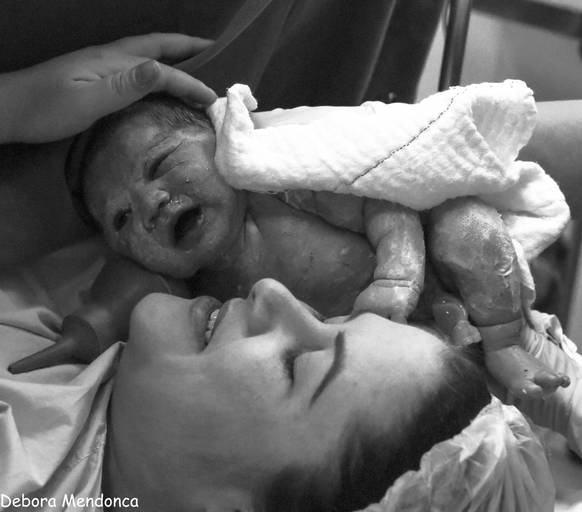 Foto de parto chegada Vitoria 