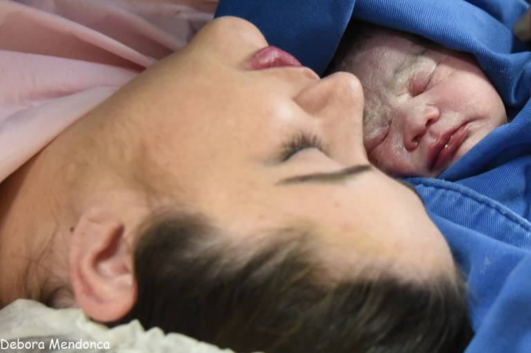 Foto de parto chegada Vitoria