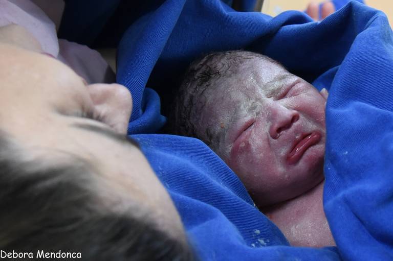 Foto de parto chegada Vitoria