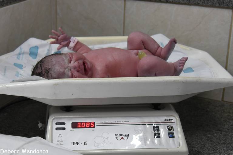 Foto de parto chegada Vitoria