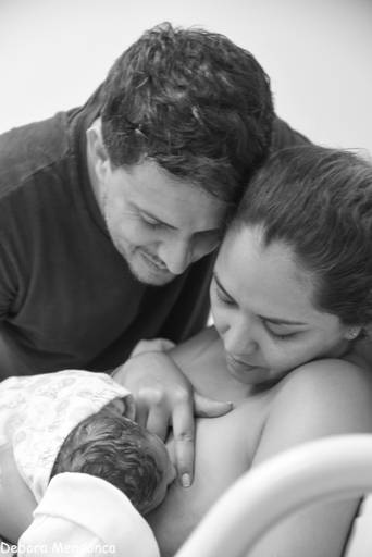 Foto parto chegada Helena