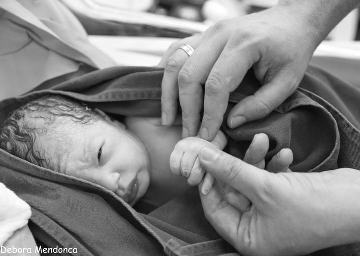 Foto parto chegada Helena