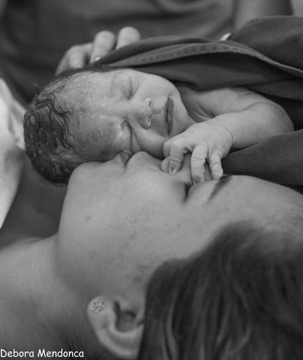 Foto parto chegada Helena