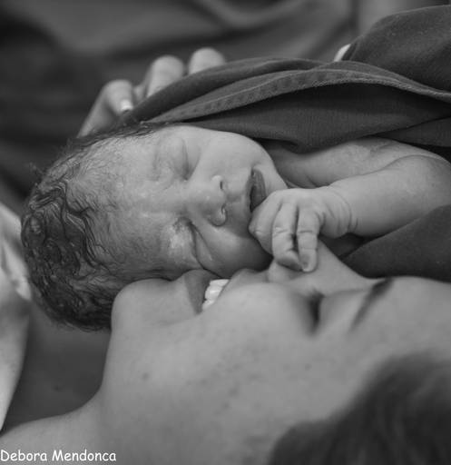 Foto parto chegada Helena