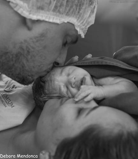 Foto parto chegada Helena 