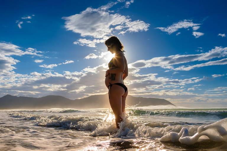 book de grávida na praia dos Açores sul da Ilha de Santa Catarina Floripa