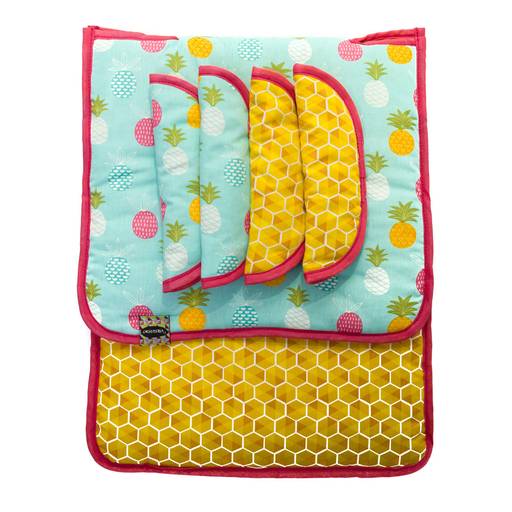 protetor de carrinho em still da coiseteria favo de mel