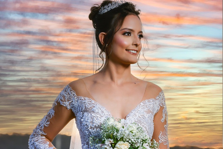Bolo de casamento elegante