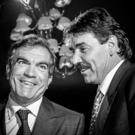 Toni, ex treinador de futebol e Mira Amaral, ex ministro