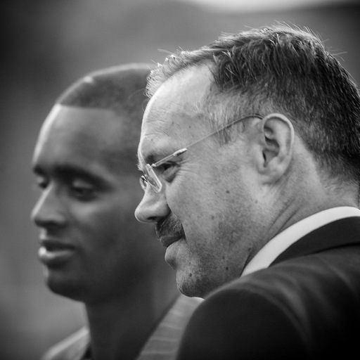 Álvaro Magalhães e Miguel, ex jogadores de futebol do Benfica