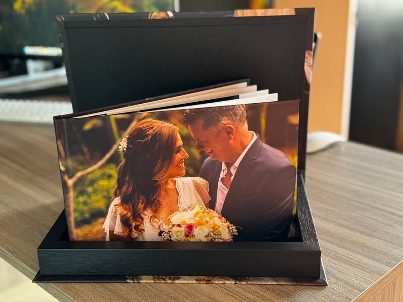 Álbum 20X30 com capa e box fotográfico