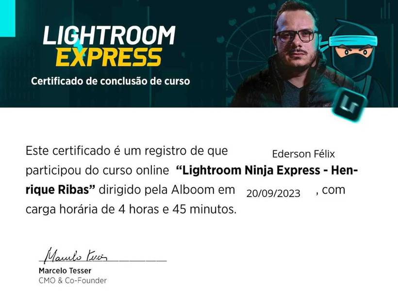 Certificado Lightroom 